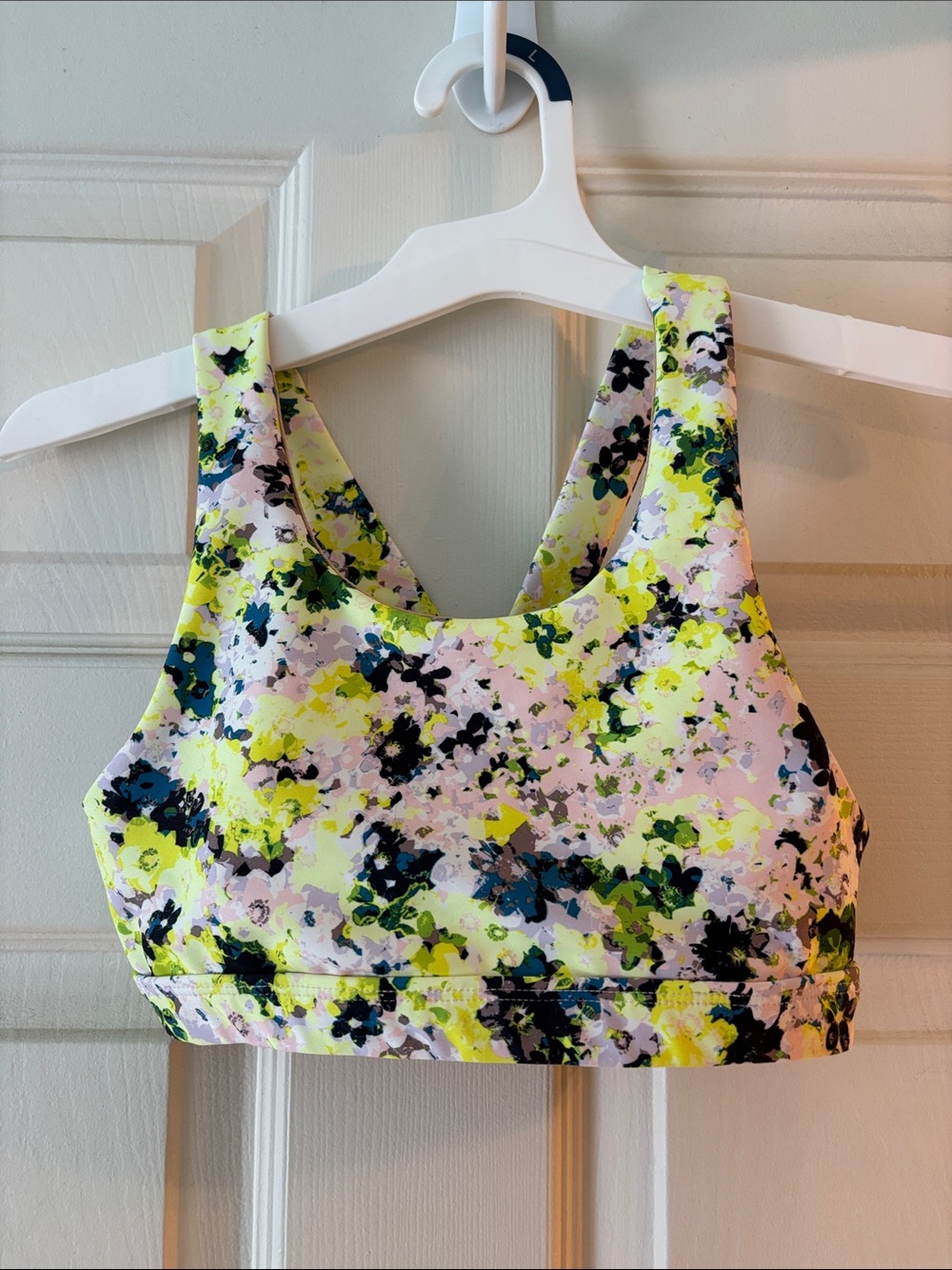 Old Navy Girls Floral Sports Bra - Yellow, Green & Navy